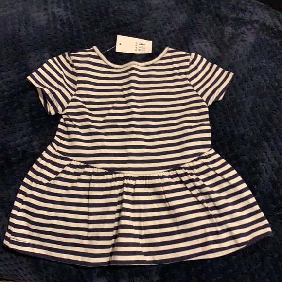 ❄️ Gap Baby Stripe Peplum Top - Picture 2 of 6